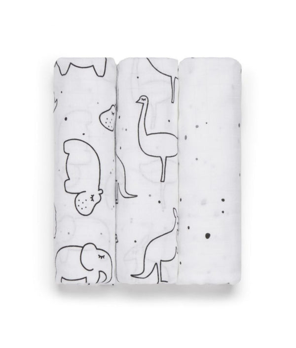 Panda London Bamboo Freckles Muslins x3 Pack - Small - Plastic Freedom