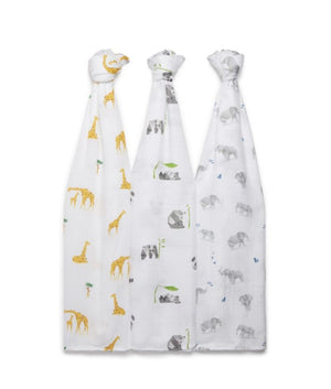 Panda London Bamboo Origami Muslins x3 Pack - Large - Plastic Freedom