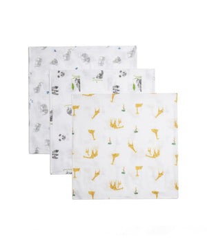 Panda London Bamboo Origami Muslins x3 Pack - Small - Plastic Freedom