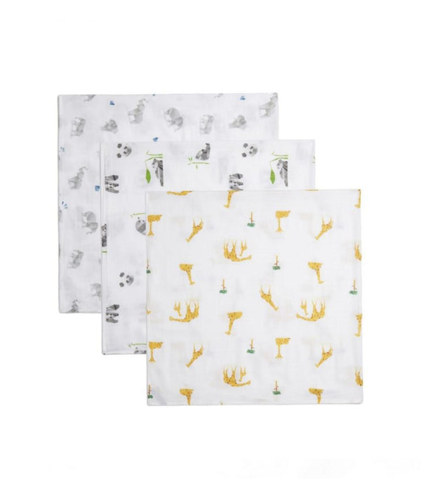 Panda London Bamboo Origami Muslins x3 Pack - Small - Plastic Freedom
