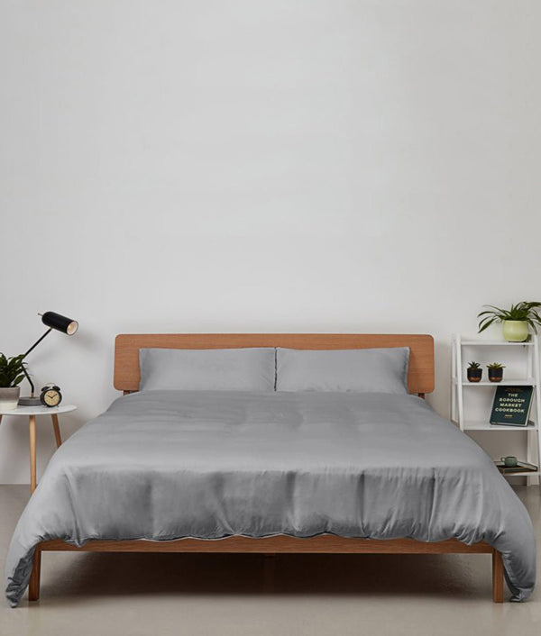 Panda London Complete Bamboo Bedding Set - Quiet Grey - Plastic Freedom