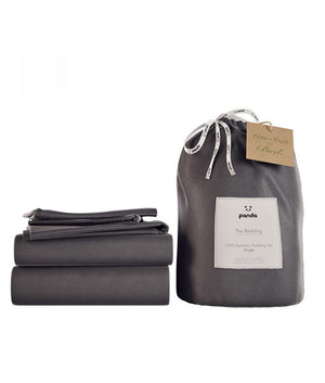 Panda London Complete Bamboo Bedding Set - Urban Grey - Plastic Freedom