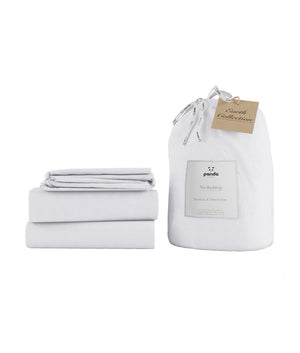 Panda London Complete Bamboo & French Linen Bedding - Coconut White - Plastic Freedom