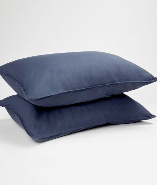 Panda London Complete Bamboo & French Linen Bedding - Midnight Navy - Plastic Freedom