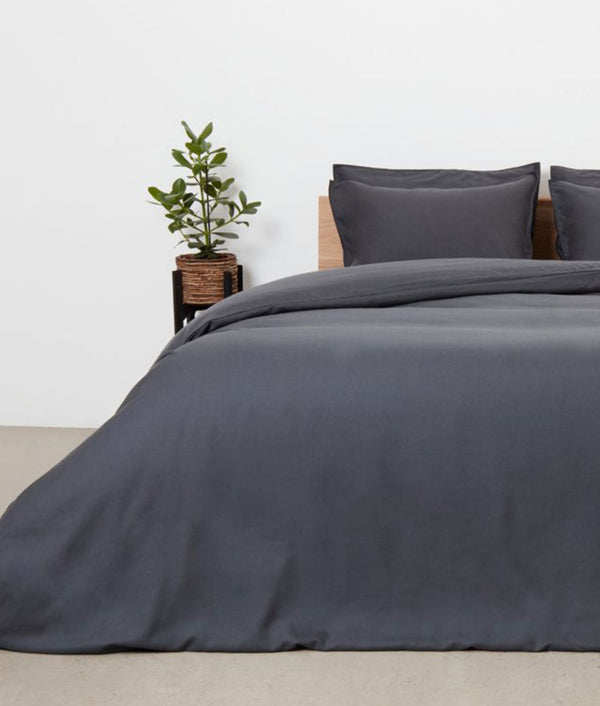 Panda London Complete Bamboo & French Linen Bedding - Slate Grey - Plastic Freedom