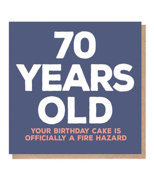 Paper Plane 70 Years Old Birthday Card - Plastic Freedom