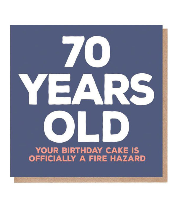 Paper Plane 70 Years Old Birthday Card - Plastic Freedom