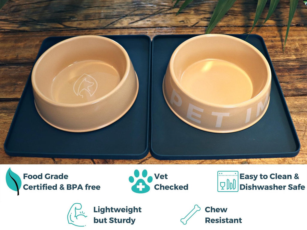 Pet Impact Bamboo Fibre Bowl & Base Mat - Plastic Freedom