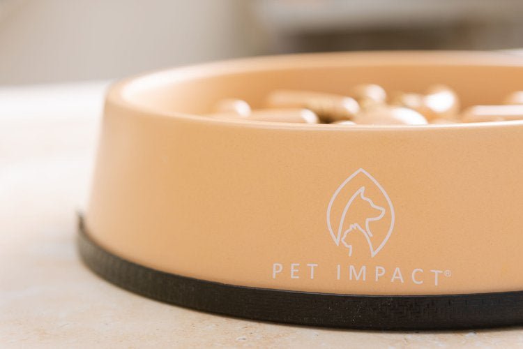Pet Impact Slow Feeder Bamboo Bowl - Plastic Freedom