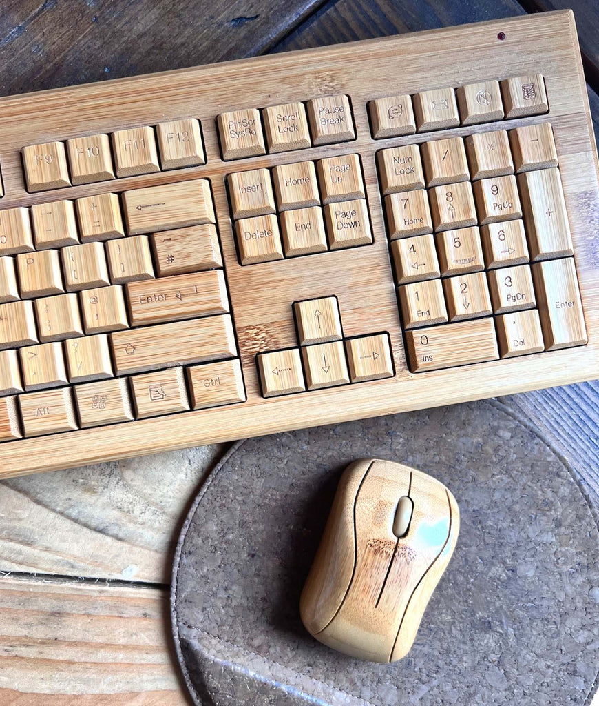 Plastic Freedom Bamboo Keyboard & Mouse Set - Condensed - Plastic Freedom