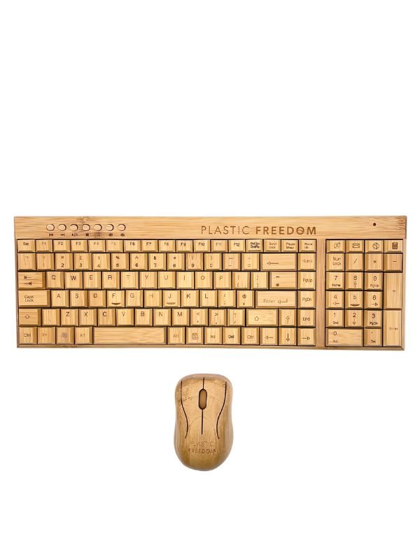 Plastic Freedom Bamboo Keyboard & Mouse Set - Condensed - Plastic Freedom