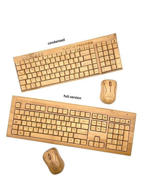 Plastic Freedom Bamboo Keyboard & Mouse Set - Condensed - Plastic Freedom