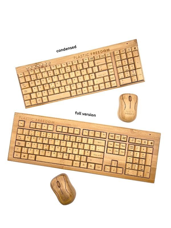 Plastic Freedom Bamboo Keyboard & Mouse Set - Condensed - Plastic Freedom