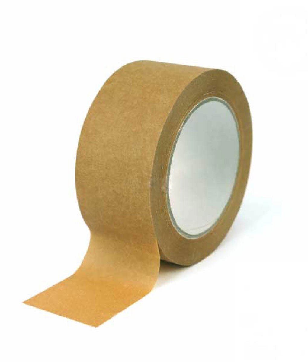Self Adhesive White Paper Parcel Tape (24mm) - MADE IN UK