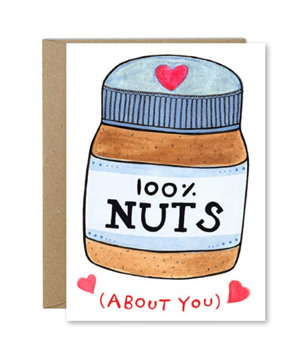 Rose & Daff 100% Nuts About You Card - Plastic Freedom