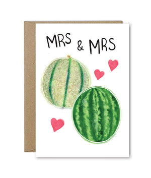 Rose & Daff Mrs & Mrs Card - Plastic Freedom