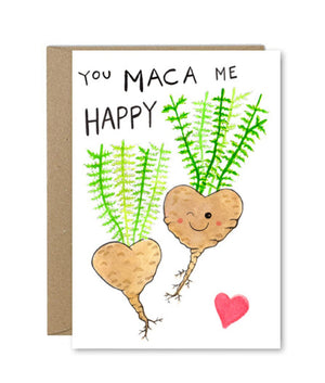 Rose & Daff You Maca Me Happy Card - Plastic Freedom