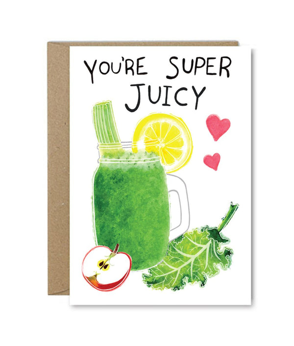 Rose & Daff You're Super Juicy Card - Plastic Freedom