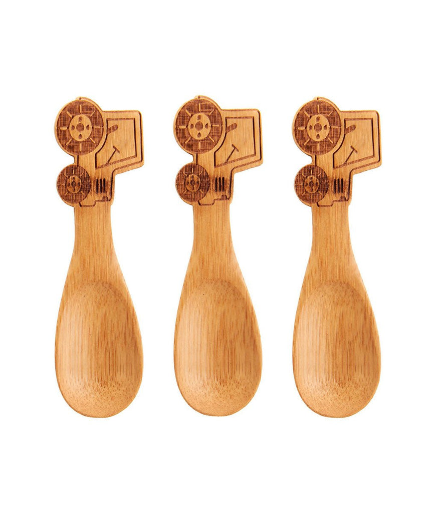 Sass & Belle Tractor Bamboo Spoons - x3 Pack - Plastic Freedom