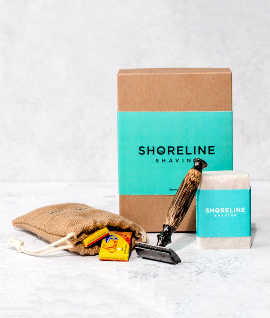 Shoreline Shaving Bamboo Safety Razor Kit - Plastic Freedom
