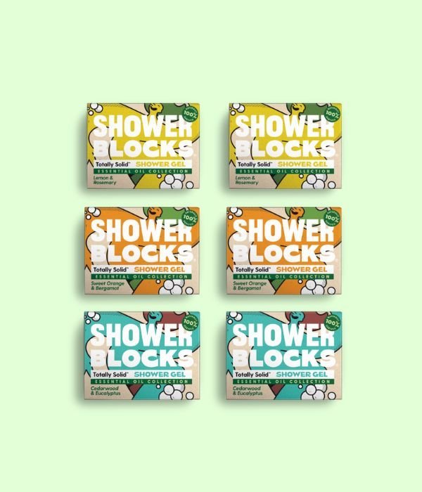 Shower Blocks Solid Shower Gel Essential Oil Collection - 100g - Plastic Freedom