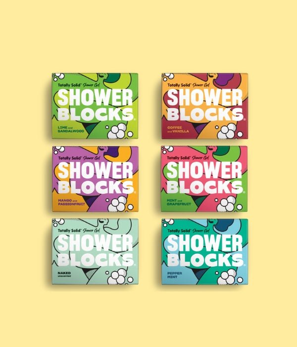 Shower Blocks Solid Shower Gel Mix & Match x6 Pack - Plastic Freedom