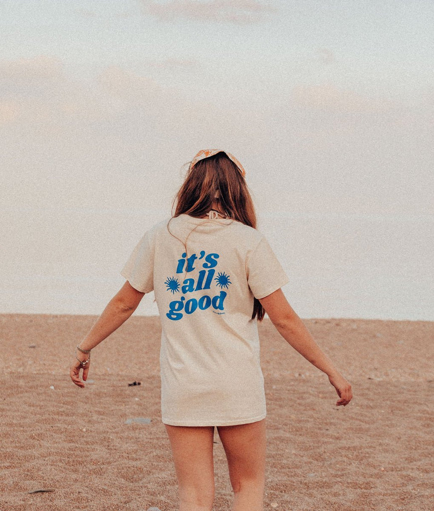 Slow South It's All Good Tee - Stone - Plastic Freedom