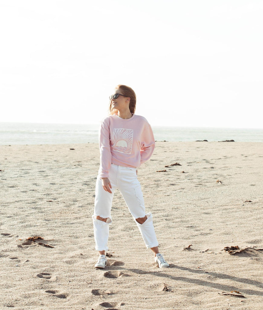Slow South Sunrise Sweater - Pink - Plastic Freedom