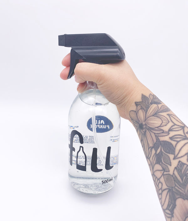 Spray Lid ONLY for 500ml Glass Bottle - Black