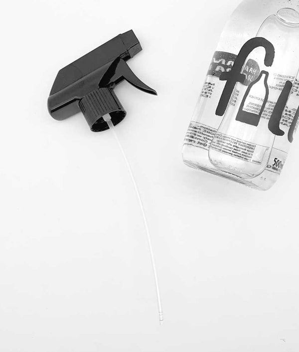 Spray Lid ONLY for 500ml Glass Bottle - Black - Plastic Freedom