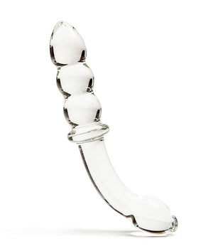 The Natural Love Company Tansy G Curve Glass Dildo 7” - Transparent - Plastic Freedom