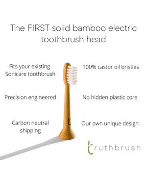 Truthbrush Philips Sonicare Bamboo Electric Toothbrush - Replacement Heads - Plastic Freedom