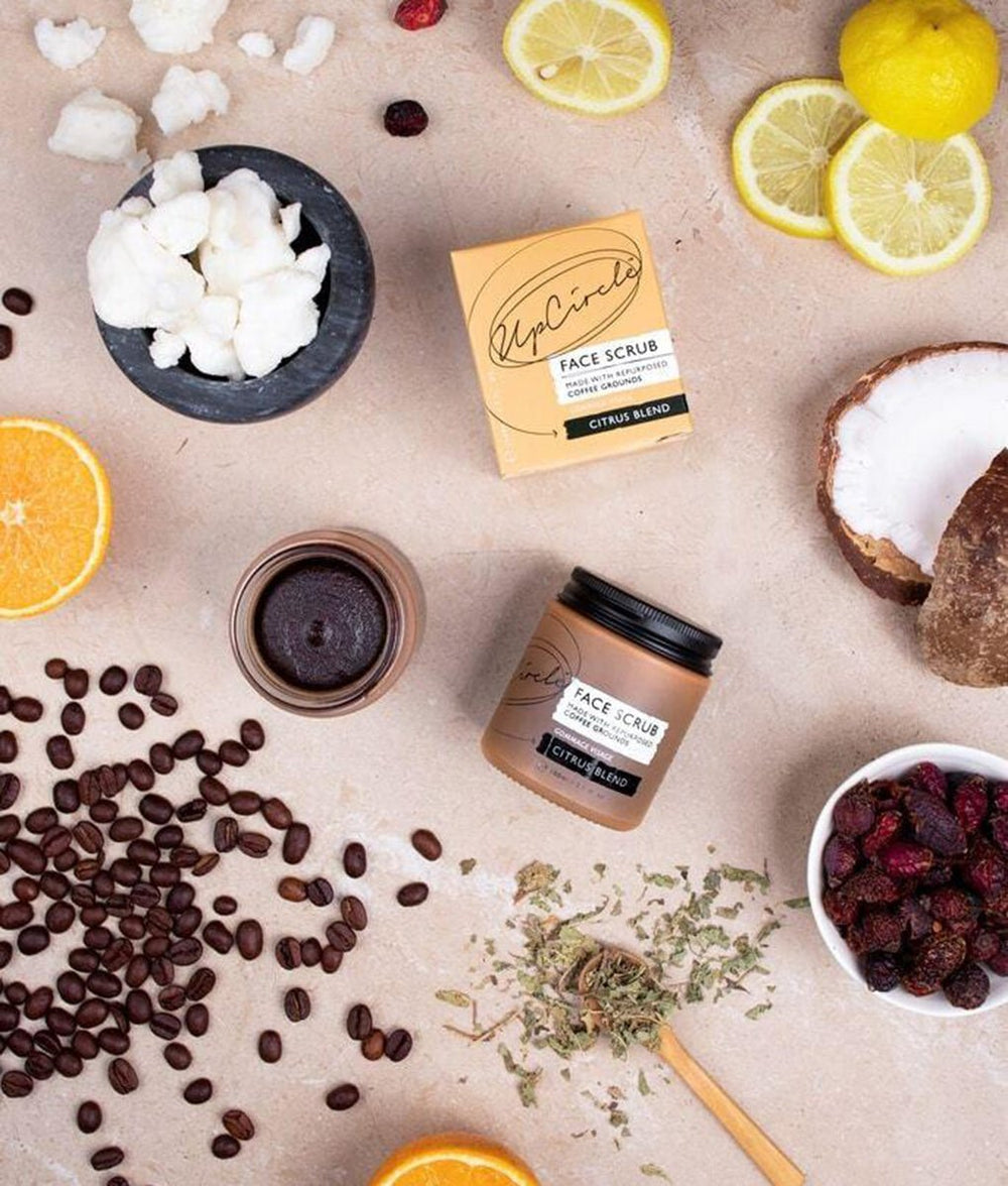 UpCircle Citrus Coffee Face Scrub for Dry Skin - Plastic Freedom