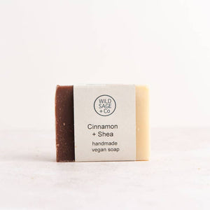 Wild Sage + Co Cinnamon & Shea Soap Bar - 100g - Plastic Freedom