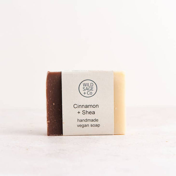 Wild Sage + Co Cinnamon & Shea Soap Bar - 100g - Plastic Freedom