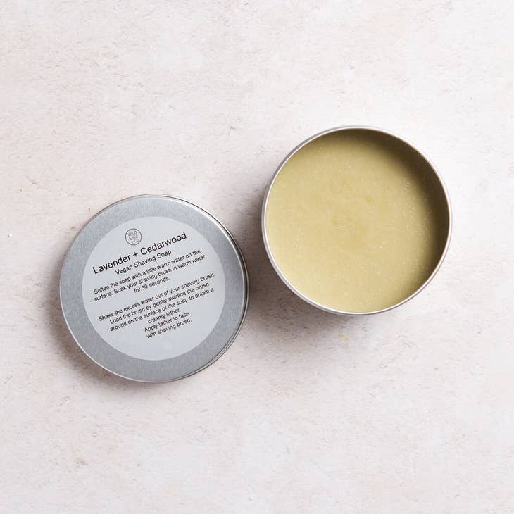 Wild Sage + Co Lavender & Cedarwood Shaving Soap - 150ml - Plastic Freedom