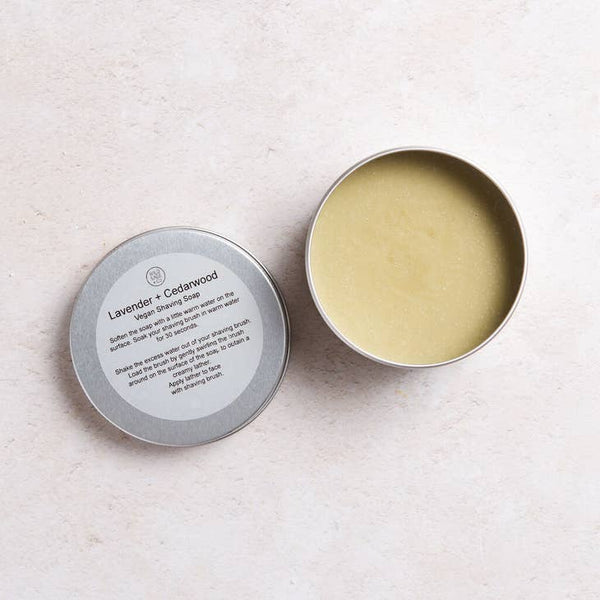 Wild Sage + Co Lavender & Cedarwood Shaving Soap - 150ml - Plastic Freedom
