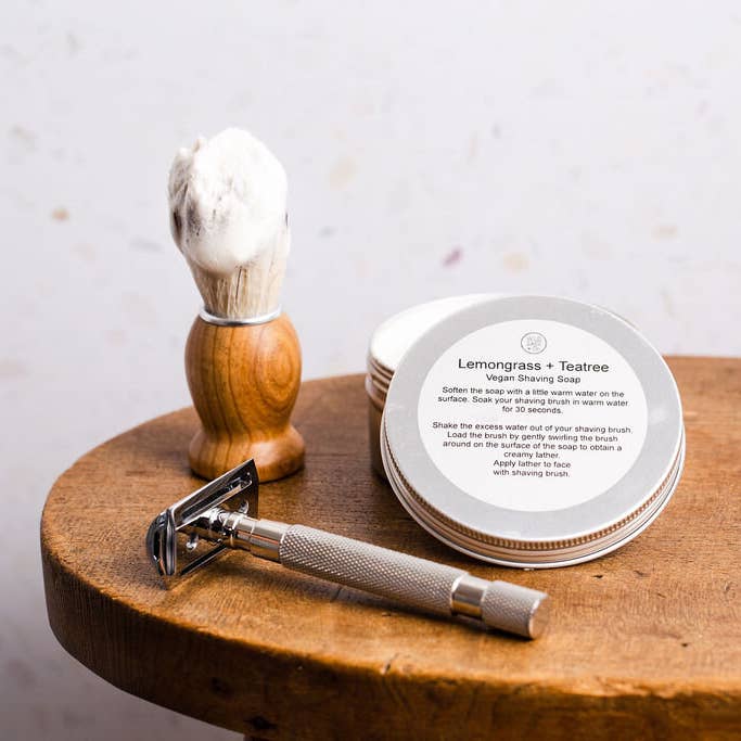 Wild Sage + Co Lavender & Cedarwood Shaving Soap - 150ml - Plastic Freedom