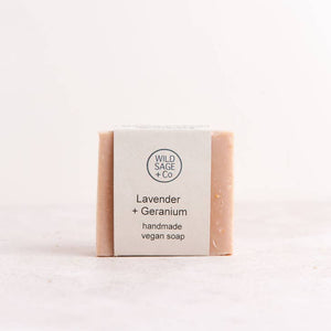 Wild Sage + Co Lavender & Geranium Soap Bar - 100g - Plastic Freedom