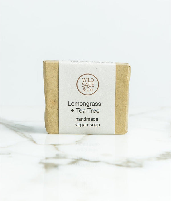 Wild Sage + Co Lemongrass & Tea Tree Soap Bar - 100g - Plastic Freedom