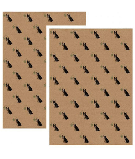 Wrapped By Alice Christmas Wrapping Paper x1 Sheet - Frenchie - Plastic Freedom